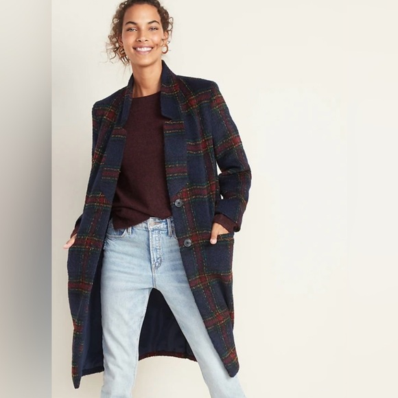 Old Navy Jackets & Blazers - Plaid Line Coat NWOT